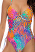 Luli Fama Wild Waters Peek A Boo Underwire One Piece Bodysuit